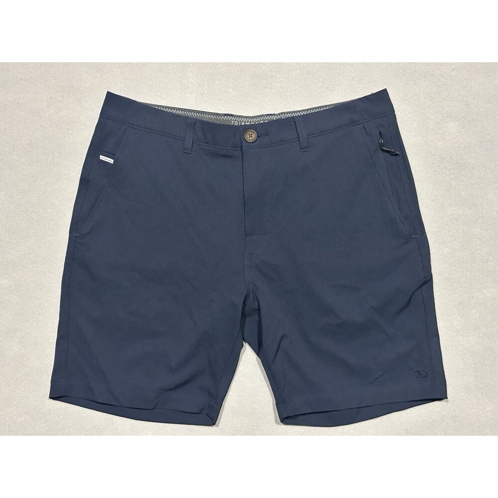 7 Diamonds Everest Performance Shorts Men's 34 Navy Blue Stretch Golf Casual